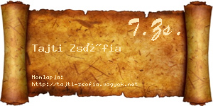 Tajti Zsófia névjegykártya